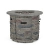 VYNXARIA Outdoor 32" Round MgO Propane Fire Pit, Grey Top,40000 BTU - 3 of 4