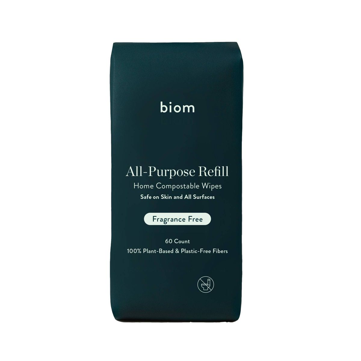 Biom Scent Free All-Purpose Cleaning Wipes Refill - 60ct