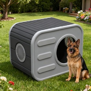 Gulches Cute Compact Pet House Shatter-Resistant Durable Build, Sleek Spacious Interior, Hassle-Free Tool-Free Installation - 1 of 2