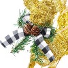 GAOMON Gold Santa Sleigh & Reindeer Set, Outdoor Lighted Christmas Decor with Adjustable Antlers and Warm Lights - 4 of 4
