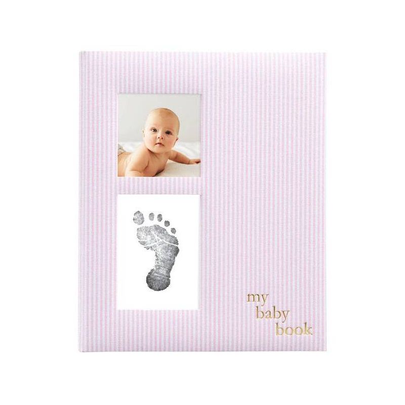 Pearhead Pink Striped Babybook, 1 of 11