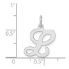 Black Bow Jewelry Sterling Silver, Sophia Collection, Small Script Initial L Pendant - 4 of 4