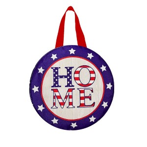 Briarwood Lane Everyday Burlap Door Hanger 18x12 Patriotic Home Door Hanger - 1 of 2