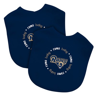 Image of Baby Fanatic Officially Licensed Unisex Baby Bibs 2 Pack - NFL Los Angeles Rams