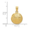 Black Bow Jewelry 14k Yellow Gold 2D Textured Basketball Pendant, 13mm (1/2 inch) - 4 of 4