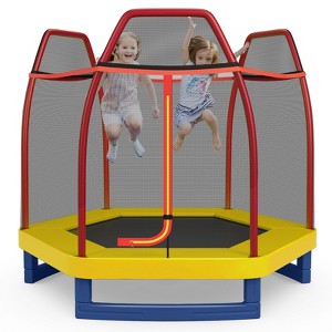 Gymax Kids Recreational Trampoline w/ Safety Enclosure for Indoor ...