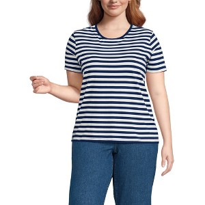 Lands' End Women's Relaxed Supima Cotton T-Shirt - 1 of 3