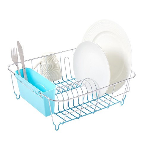 Real Home Deluxe Dish Drainer Chrome/Grey