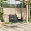 vidaXL Swing Bench Black 24.8"x24.4"x15.7" Poly Rattan - 3 of 4