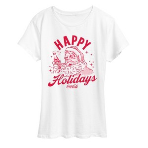 Women's - Coca-Cola - Happy Holidays Coke Short Sleeve Graphic T-Shirt - 1 of 4