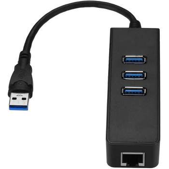 Sanoxy USB 3.0 Gigabit 1000Mbps Ethernet LAN RJ45 Network Adapter 3 Ports HUB