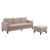 DOMETOUR 77" Mid Century Reversible Sectional with Storage Ottoman-Oatmeal - 4 of 4