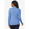 Jessica London Women's Plus Size Ribbed Cotton Turtleneck Sweater - 3 of 4