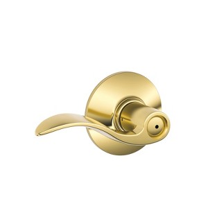 Schlage Accent Bright Brass Privacy Lockset 1-3/4 in. - 1 of 1