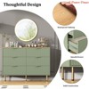 Living Room 6 Drawers Dresser for Bedroom, Fluted Dresser Chest of Drawers w/ Handle, Wood Modern Dressers for Closet, Furniture Storage Organizer - 4 of 4