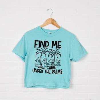 Simply Sage Market Women's Find Me Under The Palms Relaxed Fit Cropped Tee