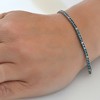 Pompeii3 2ct Treated Blue & White Diamond Tennis Bracelet 14K White Gold - 2 of 4