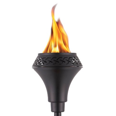 Large Flame Metal Outdoor Torch - TIKI