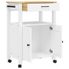 vidaXL Kitchen Trolley MONZA 23.6 in.x15.7 in.x35.4 in. Solid Wood Pine - 4 of 4