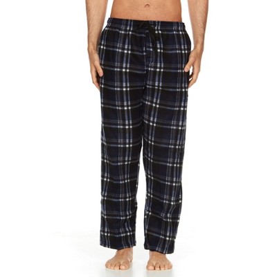 Microfleece Men’s PJ Plaid Pajama Pants with Pockets, Sizes Up to 3X