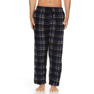 Microfleece Men’s PJ Plaid Pajama Pants with Pockets, Sizes Up to 3X - 1 of 4