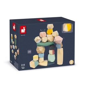 Janod Sweet Cocoon Stacking Stones 04401 Blocks 20pc - 1 of 1