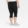 Women's High-Waist Cotton Blend Seamless Capri Leggings - A New Day™ - 2 of 2