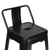 Tangkula Set of 4 Metal Bar Stools 30" Industrial Height Chair Low Back - 4 of 4