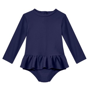 City Threads USA-Made Infant and Toddler Girls UPF 50+ Skirted One-Piece Swimsuit - 1 of 4