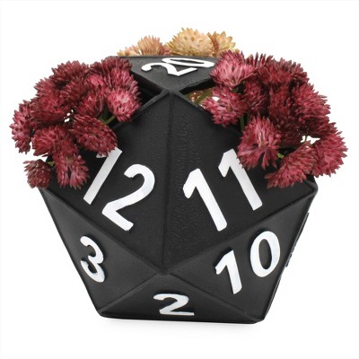 Esterno 20-Sided Dice Planter Pot; D20 Shaped Gardening Container / Shelf Decor