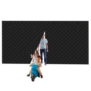 NewHome"16x7FT Magnetic Thermal Insulated Garage Door Curtain for Winter, Windproof & Soundproof"Black - 1 of 4