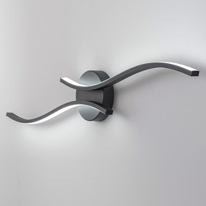 LLHZSY Dimmable Intergrated LED Wall Sconce 31 1/2" Bathroom Vanity Light Fixture-Black-6000K - 1 of 4