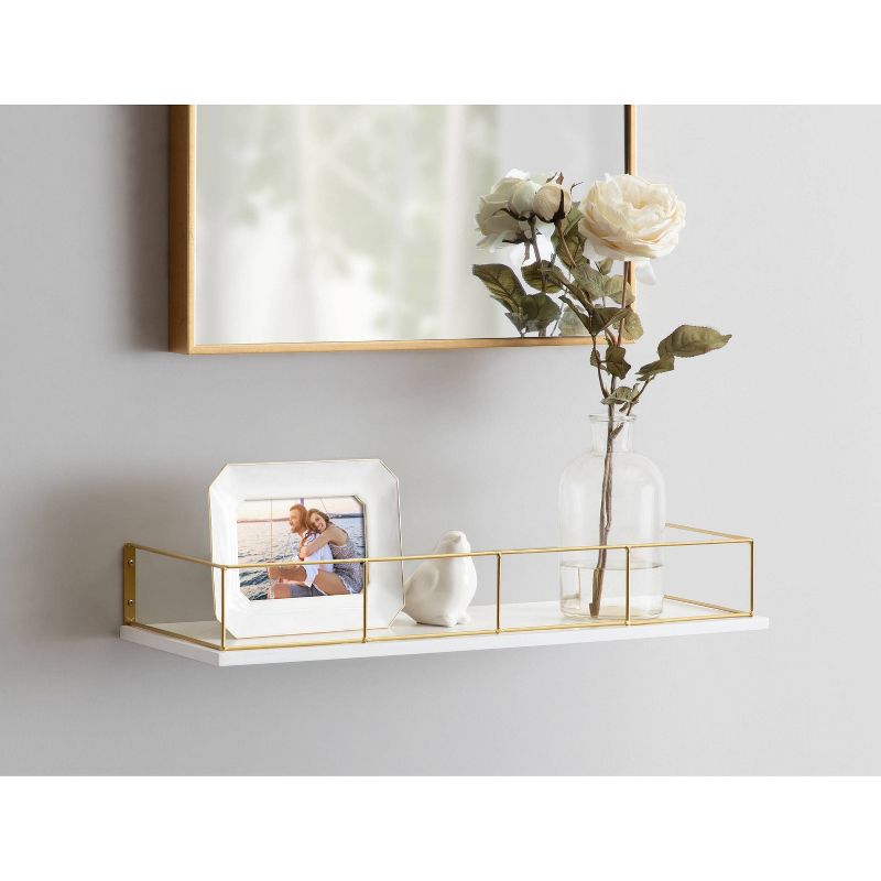 24&#34; x 8&#34; Benbrook Decorative Wall Shelf White - Kate &#38; Laurel All Things Decor, 5 of 6