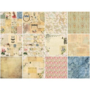 Wrapables 6x6 Decorative Single-Sided Scrapbook Paper for Arts & Crafts Projects, Scrapbooking, Card-Making - 1 of 4
