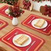 REGALWOVEN Placemats Set of 6 Leather Placemats, Washable Kitchen Table Mat, Seasonal Holiday Christmas Place Mats for Party - 2 of 4