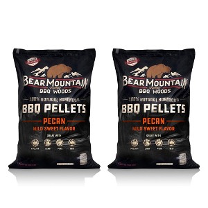 Bear Mountain BBQ 100% Natural Hardwood Pecan Mild Sweet Flavor Pellets for Smokers and Outdoor Grills, 20 Pound Bag (2 Pack) - 1 of 4