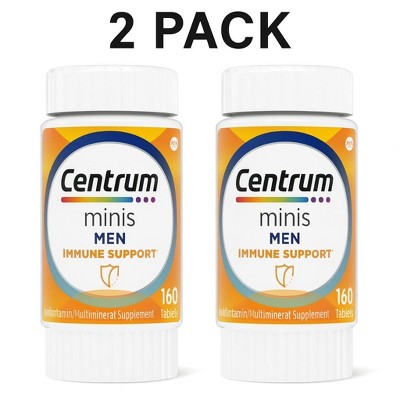 Centrum Minis Men Immune Support(4), Men's Multivitamin - 160 Tablets (2 Pack)