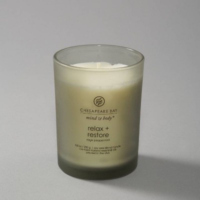 White Frosted Glass Soy Lavender Scented Jar Candle