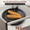 imarku Non Stick Frying Pan - 8 &10 inch Frying Pan Nonstick Set, Honeycomb Lock Oil Cast Iron Skillets, Induction Compatible, Detachable Handle Pans - 2 of 4