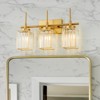 LLHZSY Modern Wall Light Sconce Dimmable Rectangular Wall Light Bathroom Crystal Vanity Light - Gold/Black - 1/2/3/4/5 Light - 2 of 4