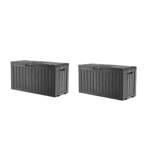 VisioGear Lockable Deck Boxes, Multi-Capacity Outdoor Storage Deck Box, Small Patio Storage Bin for Garden Tools - 1 of 4