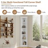 83.4"H Tall Bookshelf with LED Lighting, Modern Storage Bookcase with Open Shelves and Drawers/Desks/Doors, White-ModernLuxe - 4 of 4