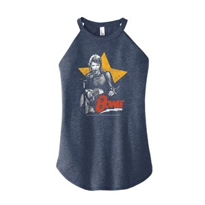 Women's - David Bowie - Bowie Guitar With Star Graphic High Neck Tank - 1 of 3