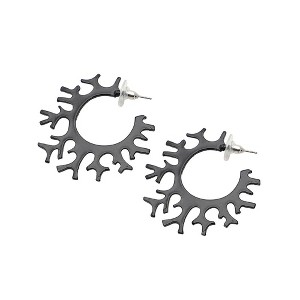 SOHI Women's Green Branch Hoop Earrings - 1 of 3
