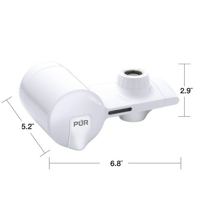 PUR Horizontal White Faucet Mount Water Filtration System