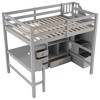 PAGED Twin Size Loft Bed with L-Shaped Desk Modern Pine Bed Frame with Drawers and Storage Stairs for Bedroom - 4 of 4