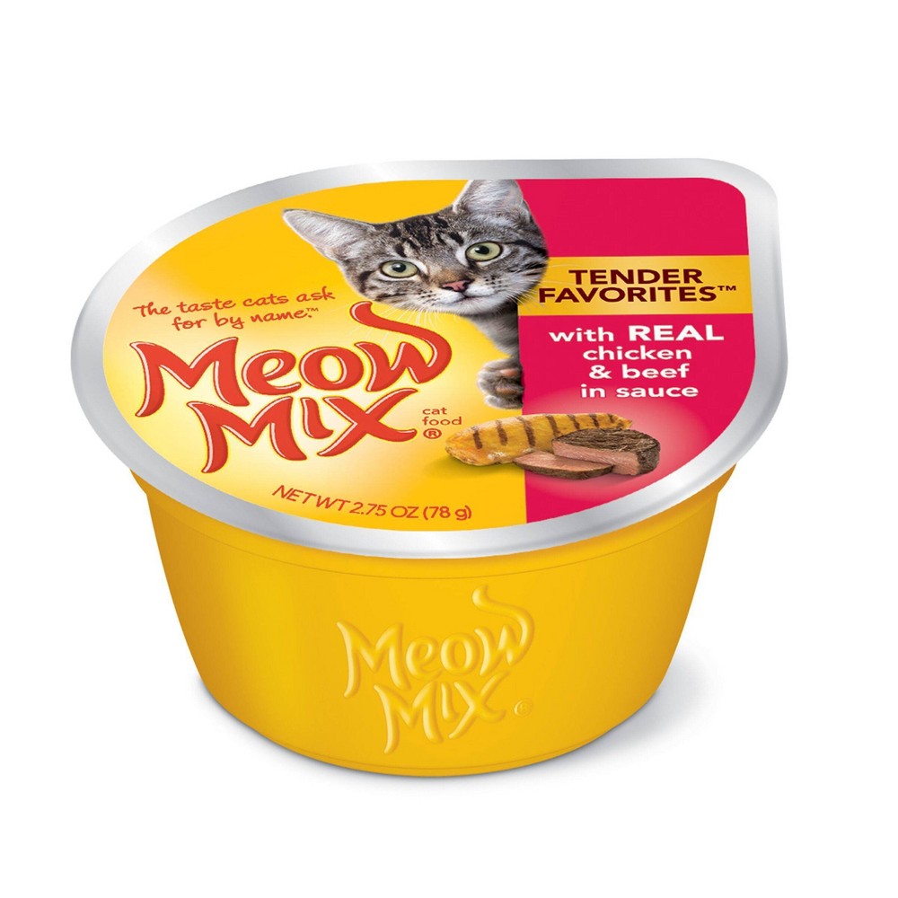 UPC 829274006170 product image for Meow Mix Tender Favorites In Sauce Wet Cat Food with Chicken & Beef - 2.75oz | upcitemdb.com