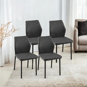 CAVINAS Modern Dining Chairs, PU Leather Set of 4 Faux Leather Dining Chairs Living Room Chair Modern Kitchen Armless Side Chair - 1 of 4