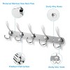 Munora 17.7" Stainless Steel Wall Mount Coat Hook Rack, 15 Hooks Space-Saving Organizer for Robes, Hats, Towels & Accessories, White - 2 of 4