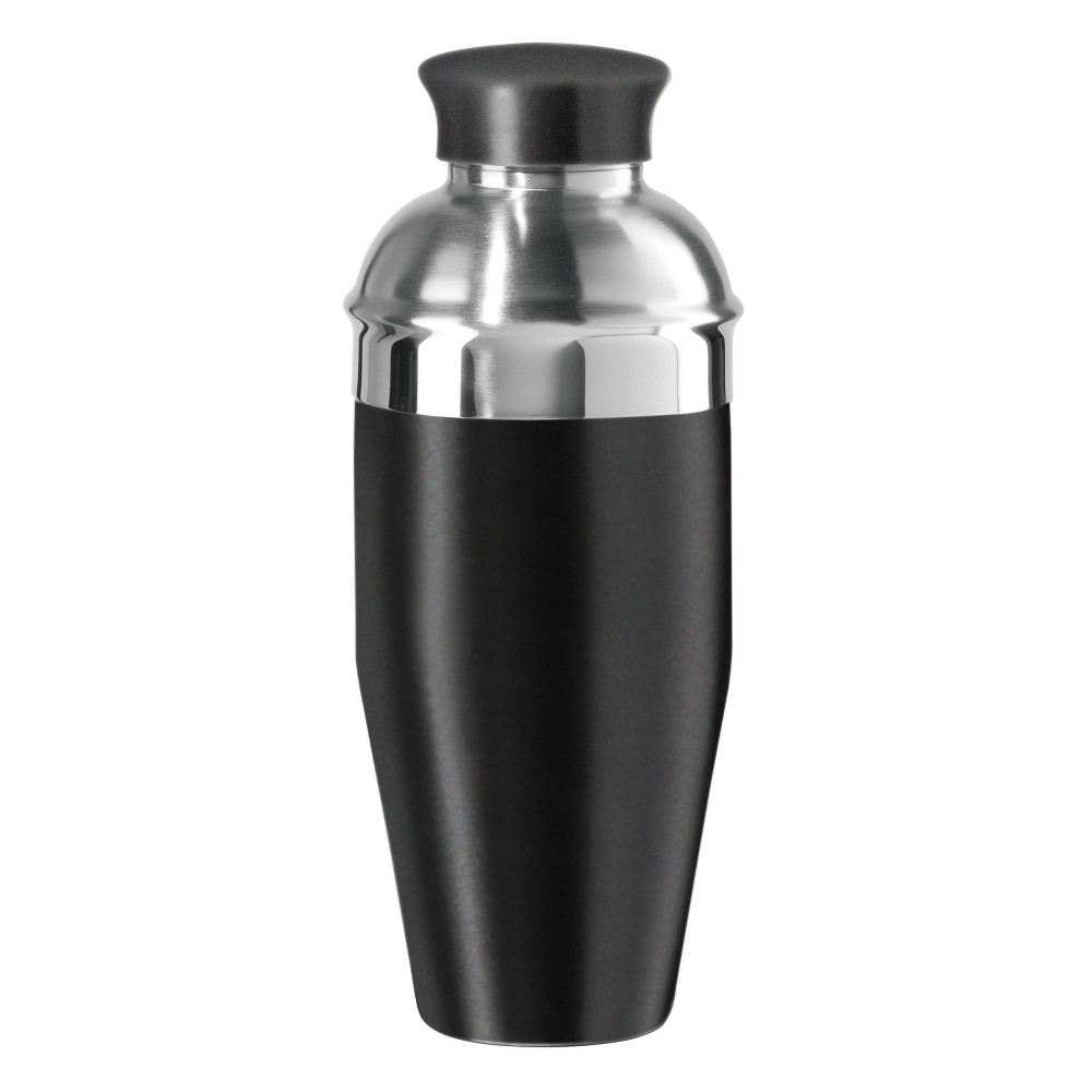 Oggi 26oz Classic Cocktail Shaker Stainless Steel and Black